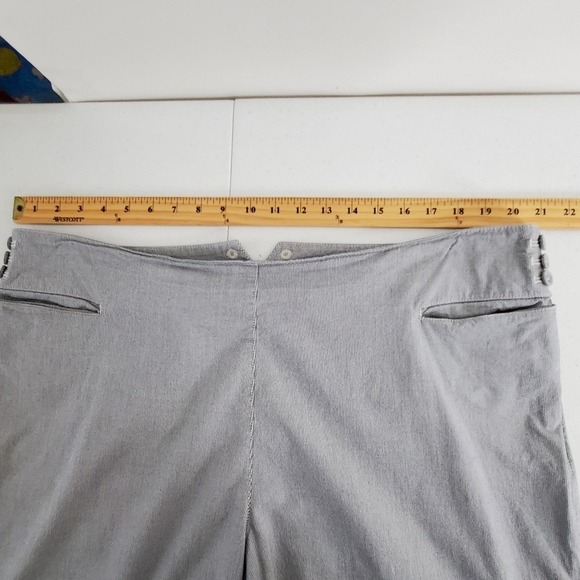 J. Jill Genuine Fit Striped Pants Size 20 Tall Wide Leg Trousers Stretch Summer - Picture 7 of 14